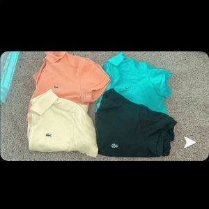 SET OF FOUR lacoste shirts
